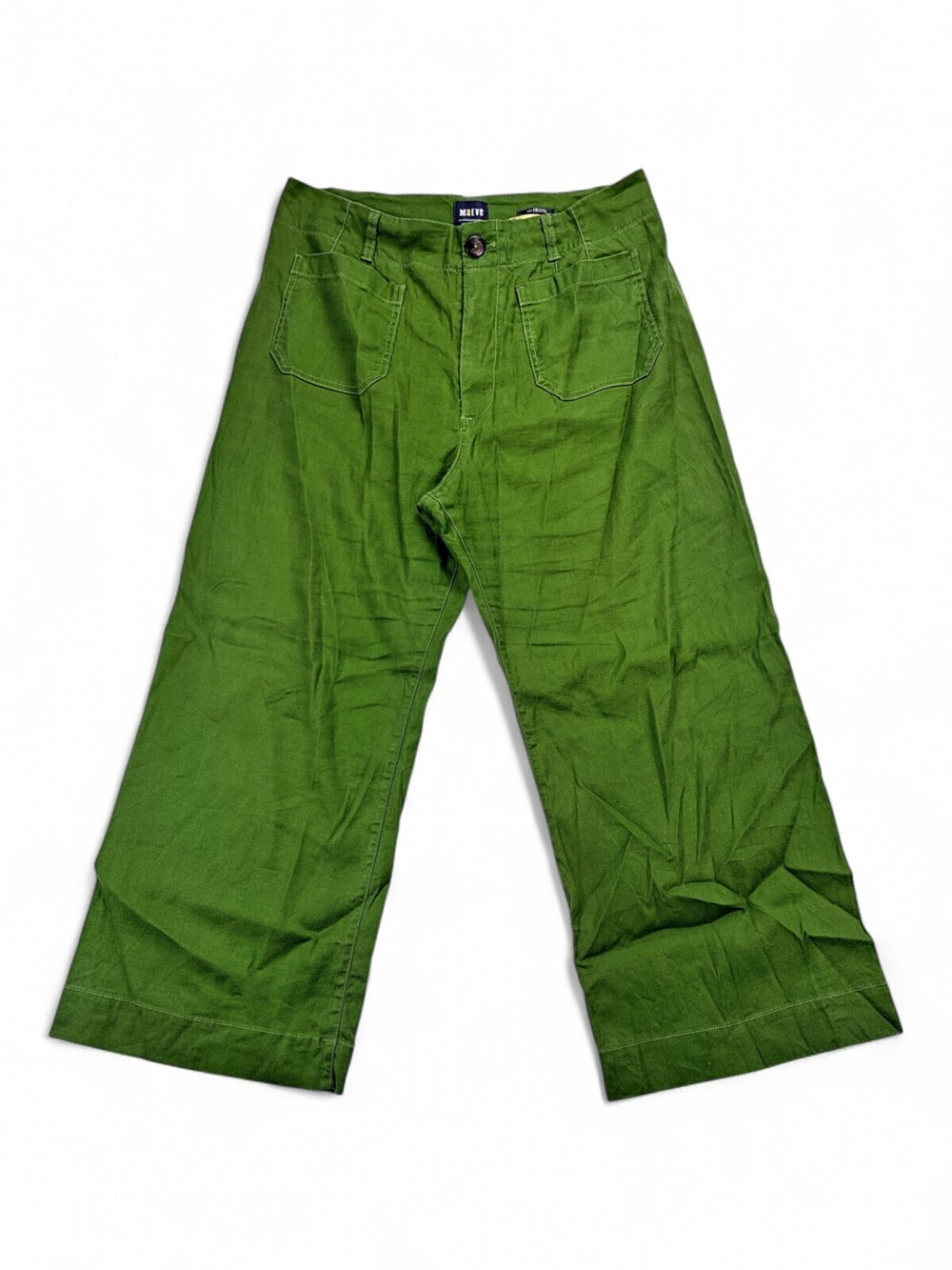 Maeve Collette Green Wide-Leg Pants Size 32